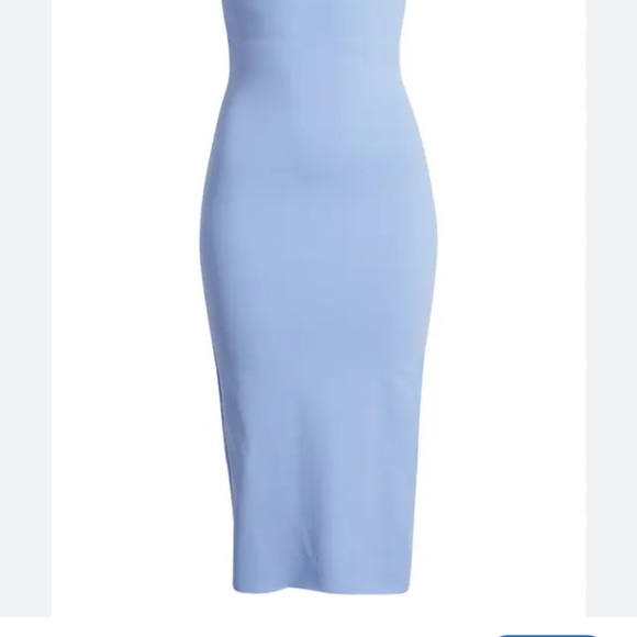 Second date look- Open Edit midi stretch blue hydrangea dress - NWT size XL - Picture 3 of 14